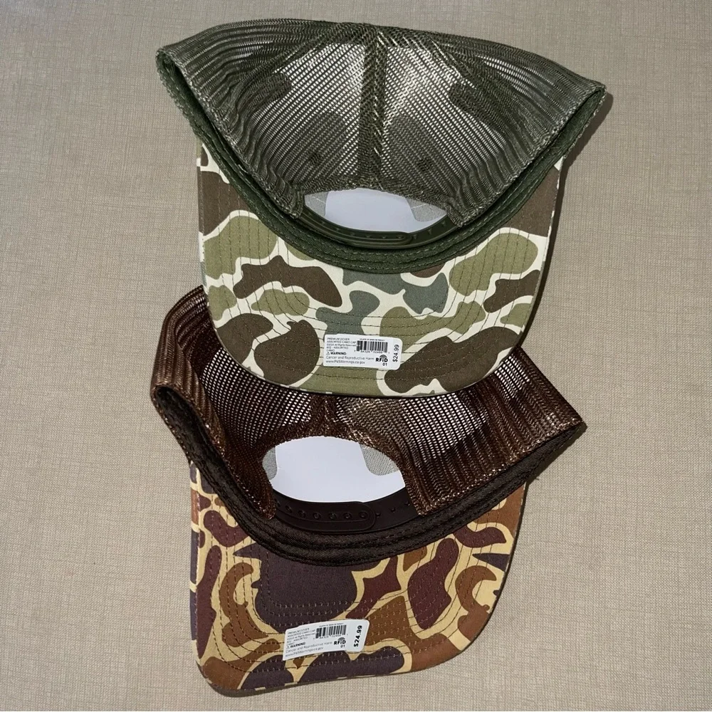NEW! Two Camo men’s duck hunting -Trucker Hat - Brown and Green - Picture 2 of 4